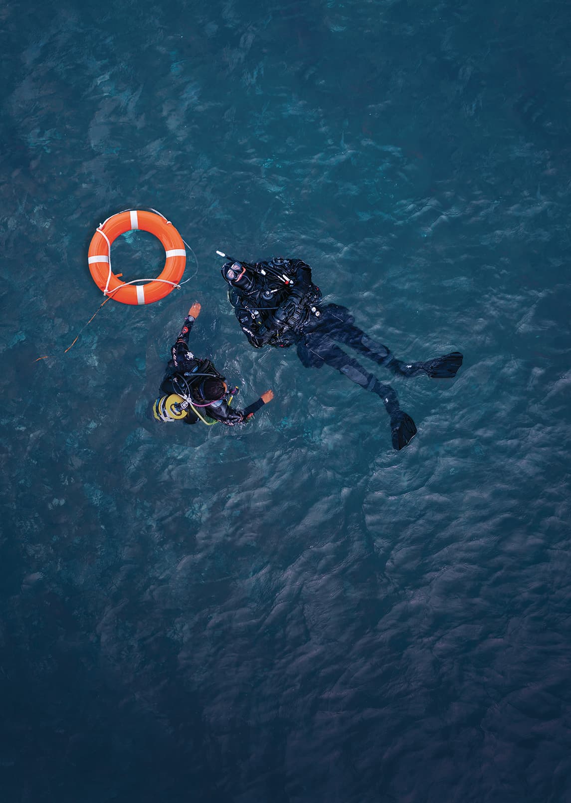 Rescue training scenario at the surface