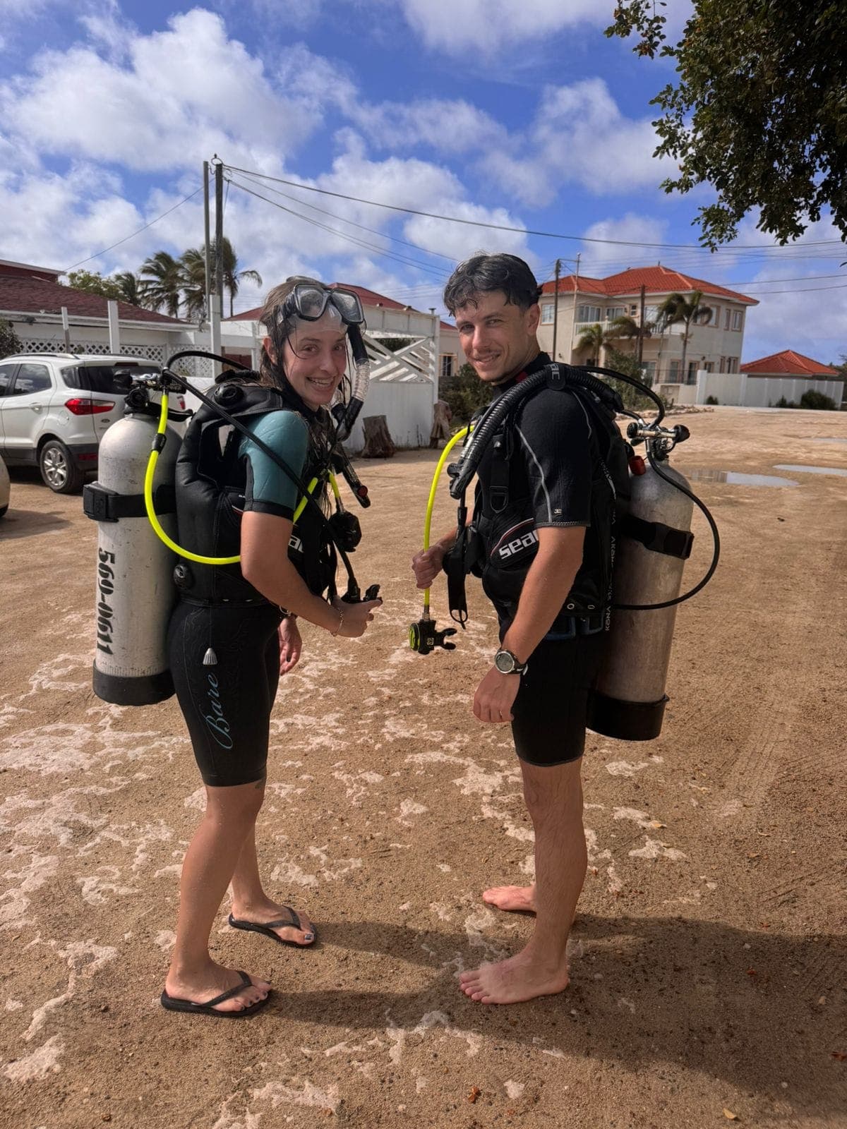 Divers geared up and ready to head out